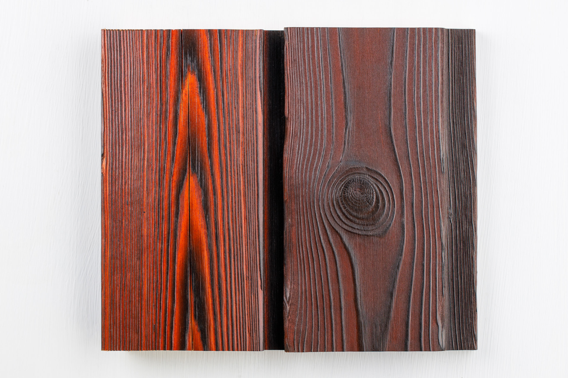 Spruce in KIME Mahogany charred finish